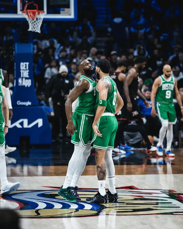 mk体育下载-找回状态！凯尔特人官方晒布朗&amp;amp;塔图姆赛场照：双星不可阻挡